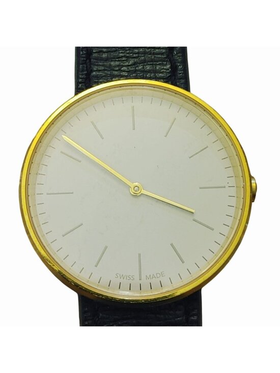 Uniform Wares Gold Watch Lugless Silhouette M35 Swiss Black Calf Leather Strap main image 14